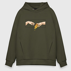 Мужское худи оверсайз Creation of Pizza