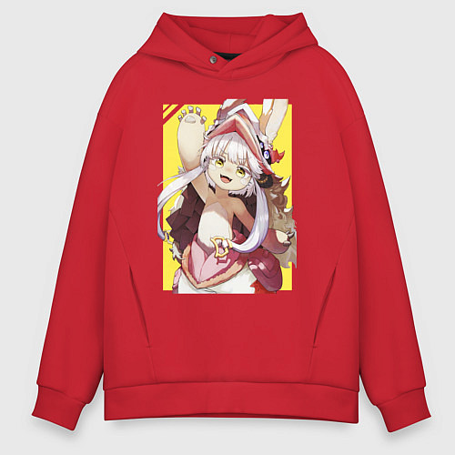 Мужское худи оверсайз Nanachi made in abyss / Красный – фото 1