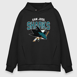 Толстовка оверсайз мужская SAN JOSE SHARKS NHL, цвет: черный