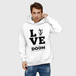 Толстовка оверсайз мужская Doom Love Classic, цвет: белый — фото 2