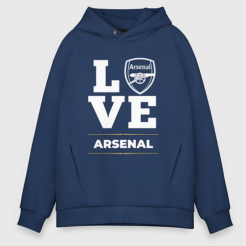 Мужское худи оверсайз Arsenal Love Classic / Тёмно-синий – фото 1