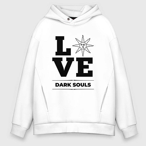 Мужское худи оверсайз Dark Souls Love Classic / Белый – фото 1