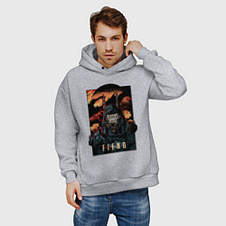 Толстовка оверсайз мужская Curse Of Anubis, цвет: меланж — фото 2