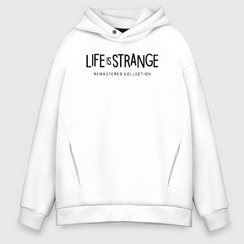 Мужское худи оверсайз Life Is Strange - logo / Белый – фото 1