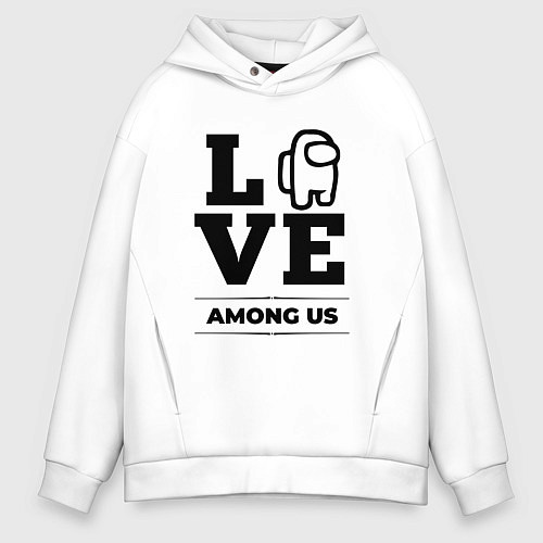 Мужское худи оверсайз Among Us Love Classic / Белый – фото 1