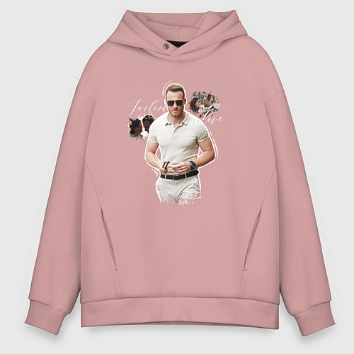 Мужское худи оверсайз Болат / Пыльно-розовый – фото 1