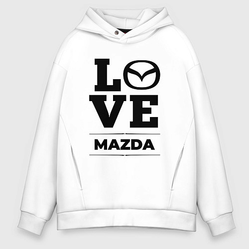 Мужское худи оверсайз Mazda Love Classic / Белый – фото 1