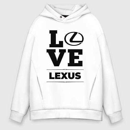 Мужское худи оверсайз Lexus Love Classic / Белый – фото 1