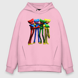Толстовка оверсайз мужская GAME POPPY PLAYTIME Mini Huggies, цвет: светло-розовый