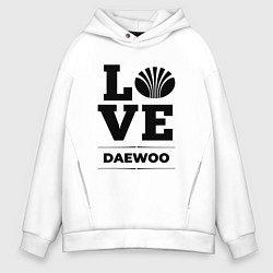 Толстовка оверсайз мужская Daewoo Love Classic, цвет: белый