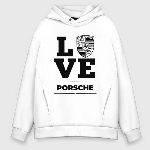 Мужское худи оверсайз Porsche Love Classic / Белый – фото 1