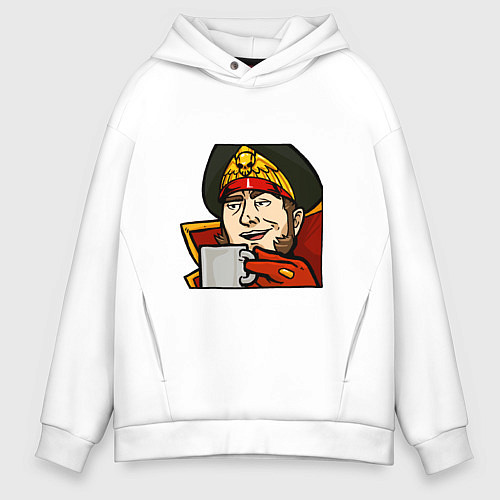 Мужское худи оверсайз Ciaphas Cain Mug mug / Белый – фото 1