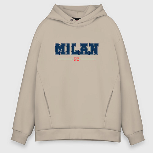 Мужское худи оверсайз Milan FC Classic / Миндальный – фото 1