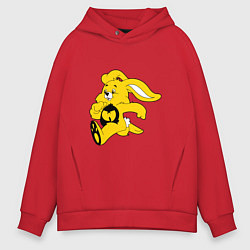 Толстовка оверсайз мужская Wu-Tang Bunny, цвет: красный