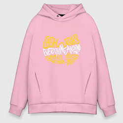 Толстовка оверсайз мужская CREAM Wu-Tang, цвет: светло-розовый