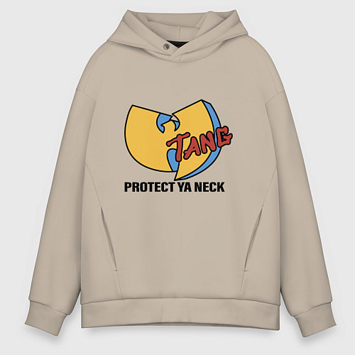 Мужское худи оверсайз Wu-Tang - Protect Ya Neck / Миндальный – фото 1