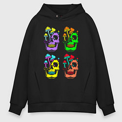 Мужское худи оверсайз Skulls Pop art