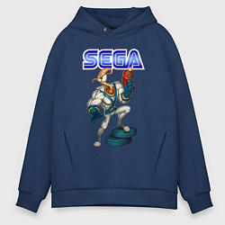 Толстовка оверсайз мужская SEGA - Jim, цвет: тёмно-синий