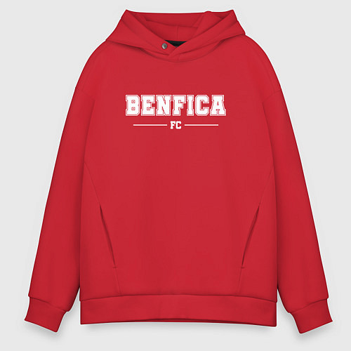 Мужское худи оверсайз Benfica Football Club Классика / Красный – фото 1