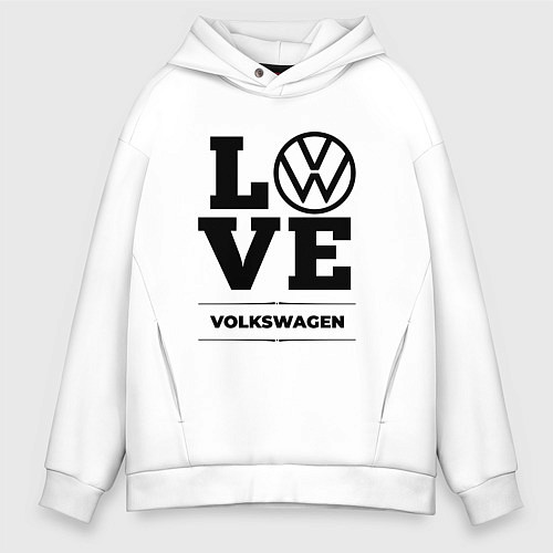 Мужское худи оверсайз Volkswagen Love Classic / Белый – фото 1