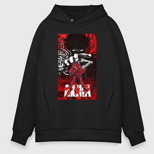 Мужское худи оверсайз Akira anime cyberpunk / Черный – фото 1