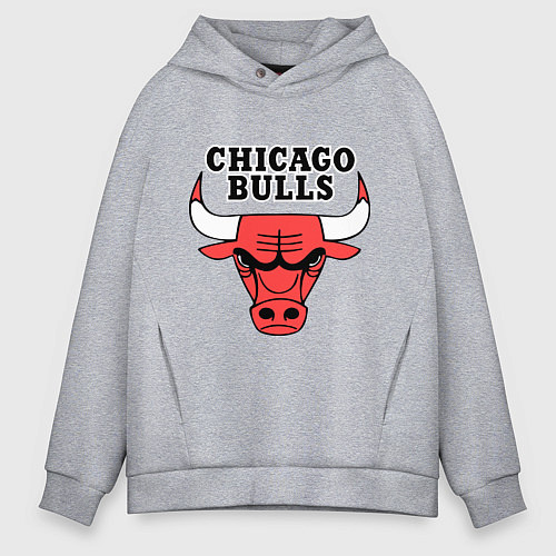 Мужское худи оверсайз Chicago Bulls / Меланж – фото 1
