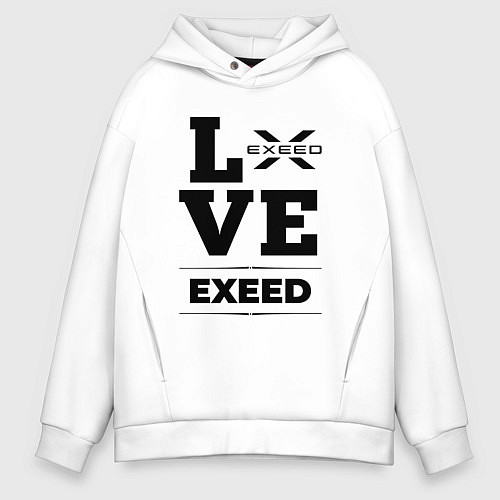 Мужское худи оверсайз Exeed Love Classic / Белый – фото 1