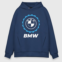 Толстовка оверсайз мужская BMW в стиле Top Gear, цвет: тёмно-синий