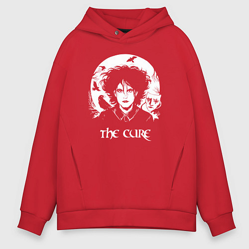 Мужское худи оверсайз The Cure арт Роберт Смит / Красный – фото 1