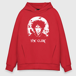 Толстовка оверсайз мужская The Cure арт Роберт Смит, цвет: красный