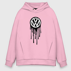 Толстовка оверсайз мужская Volkswagen - art logo, цвет: светло-розовый
