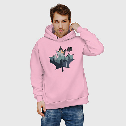 Мужское худи оверсайз Бездорожье / Светло-розовый – фото 3