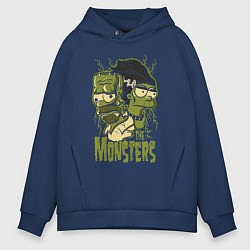 Мужское худи оверсайз The Simpsons - the monsters!