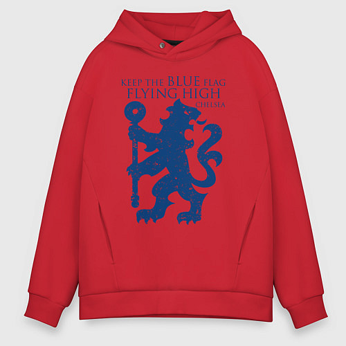 Мужское худи оверсайз FC Chelsea Lion / Красный – фото 1