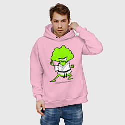Толстовка оверсайз мужская Choppin Brocco Lee, цвет: светло-розовый — фото 2