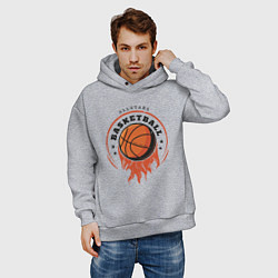 Толстовка оверсайз мужская Allstars Basketball, цвет: меланж — фото 2