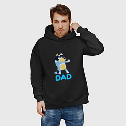 Толстовка оверсайз мужская Doggy Dad, цвет: черный — фото 2