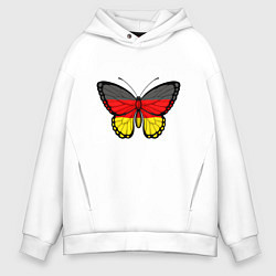 Толстовка оверсайз мужская Бабочка - Германия, цвет: белый