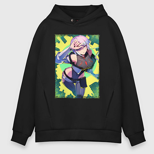 Мужское худи оверсайз Cyber Lucy / Черный – фото 1