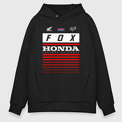 Толстовка оверсайз мужская Honda racing, цвет: черный