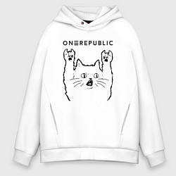 Мужское худи оверсайз OneRepublic - rock cat