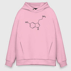 Толстовка оверсайз мужская Серотонинчик, цвет: светло-розовый