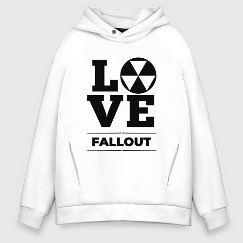 Мужское худи оверсайз Fallout love classic / Белый – фото 1