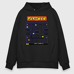 Толстовка оверсайз мужская Pac-Man на ZX-Spectrum, цвет: черный