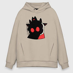 Толстовка оверсайз мужская Cult of the Lamb - Овечка в испуге, цвет: миндальный