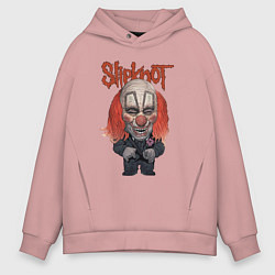 Толстовка оверсайз мужская Slipknot art, цвет: пыльно-розовый