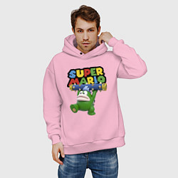 Толстовка оверсайз мужская Super Mario - Spike - Character, цвет: светло-розовый — фото 2