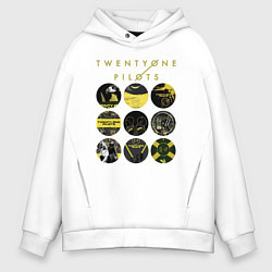 Мужское худи оверсайз Twenty One Pilots коллаж
