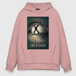 Толстовка оверсайз мужская X - Files poster, цвет: пыльно-розовый