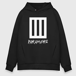 Толстовка оверсайз мужская Paramore логотип, цвет: черный